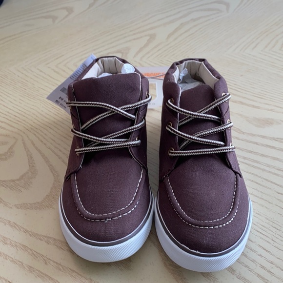 NWT Boys size 13 Gymboree brown fabric boots. - Picture 1 of 5